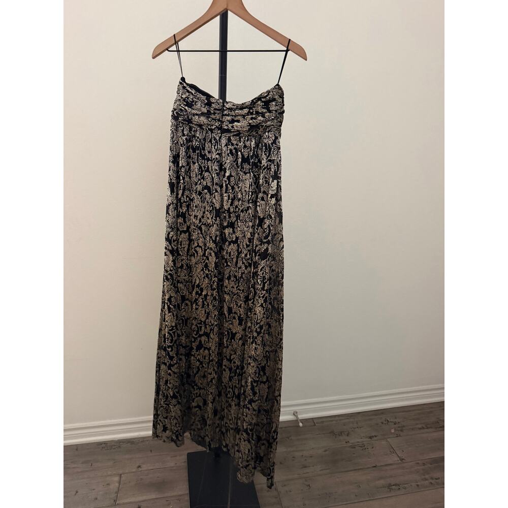 New Parker Pipeline rich gold & black strapless dress size 10 - Picture 5 of 6